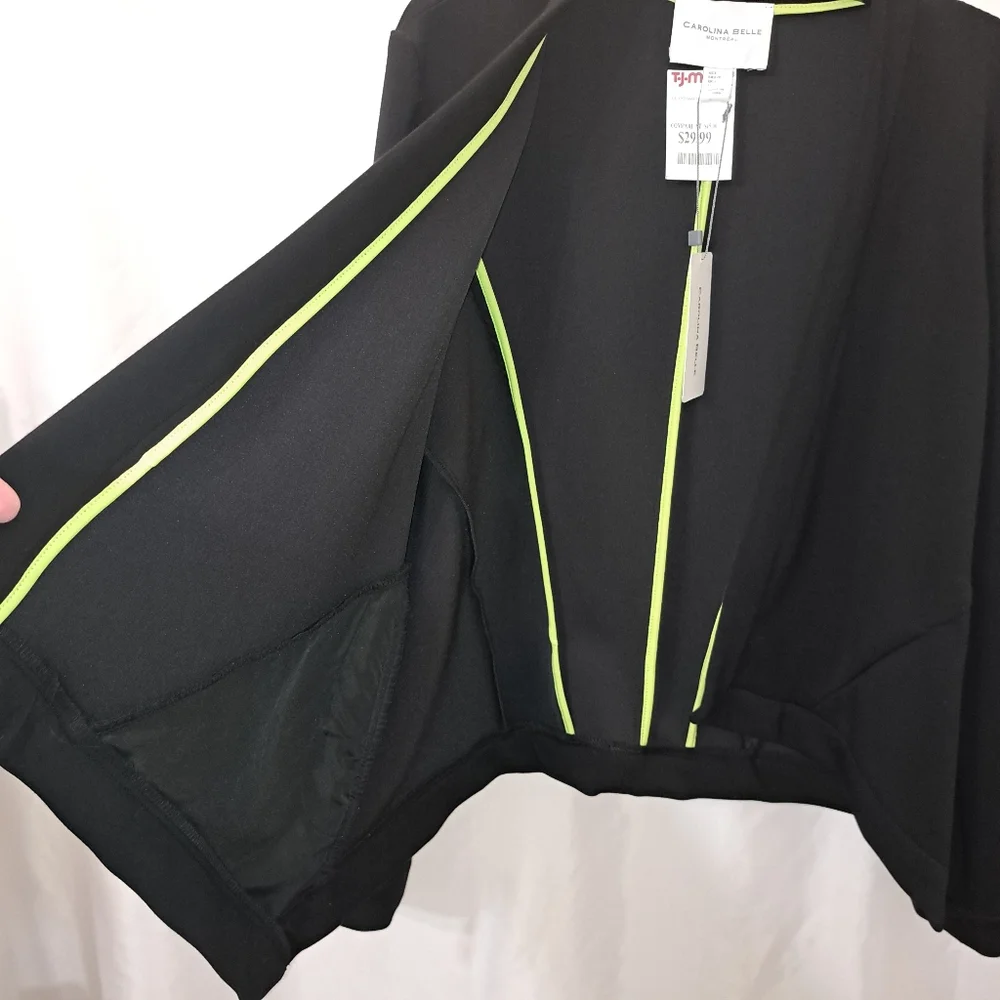 Carolina Belle Black Stretch Jacket Sz Large NWT - Picture 3 of 8